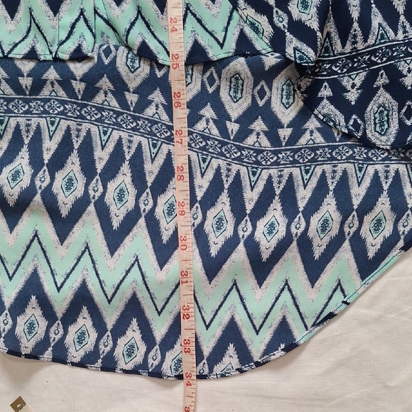 Zac & Rachel Navy and White Sleeveless Blouse Size M - Picture 6 of 9